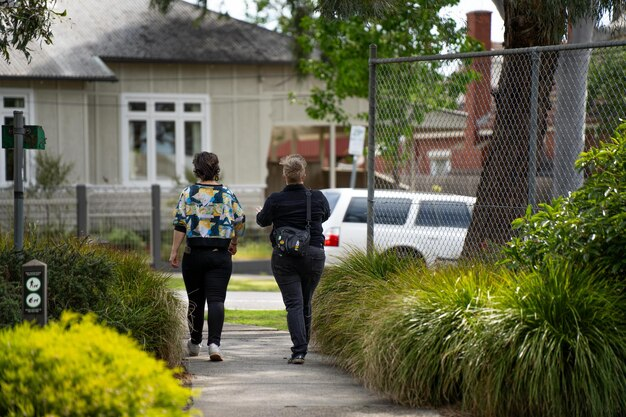 2 female walking